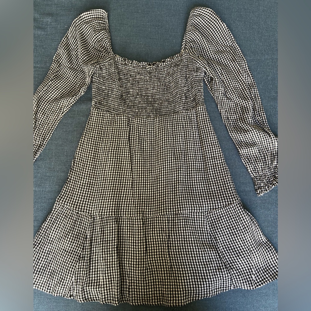 Abercrombie & Fitch Black and White Gingham Dress